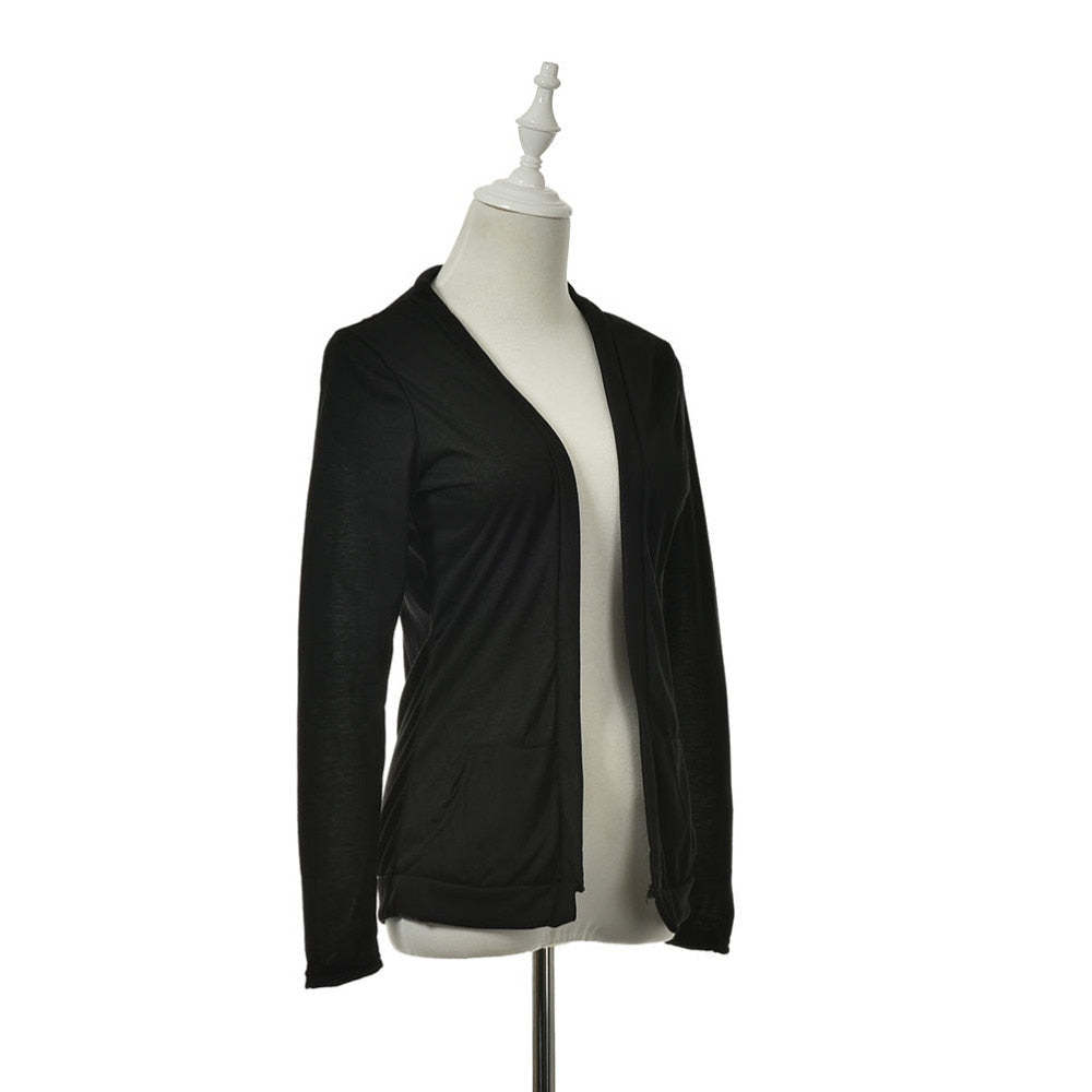 Trendy Cut Out Skull Shape Back Long Sleeve Cardigan-xinru