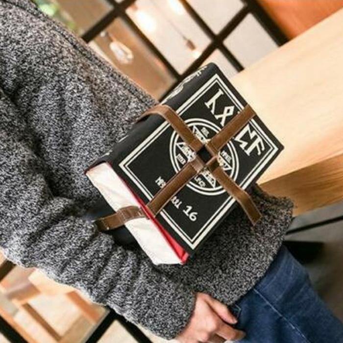 Gothic Magical Spell Book Messenger Crossbody Bag-xinru