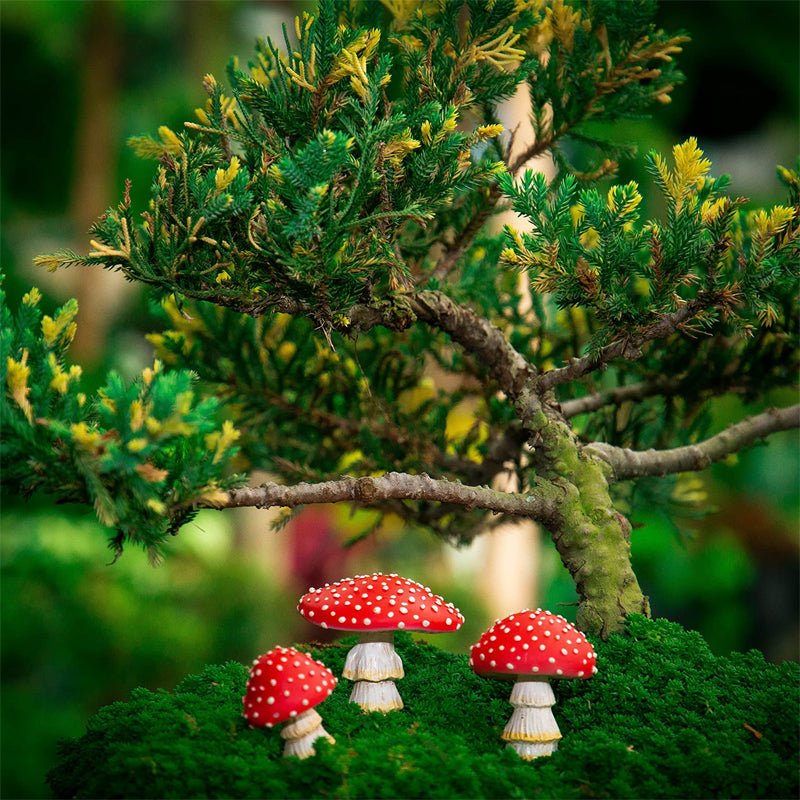 Garden Glowing Mushroom Resin Statue-xinru