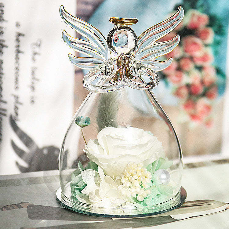 Mother's Day Gifts Led Angel Figurines With Pretty Rose-xinru