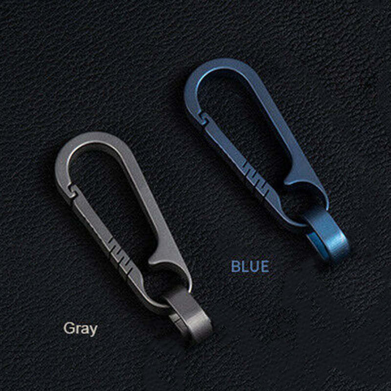 Titanium Heavy Duty Carabiner Keychain Quick Release Hooks With Titanium Key Ring-xinru