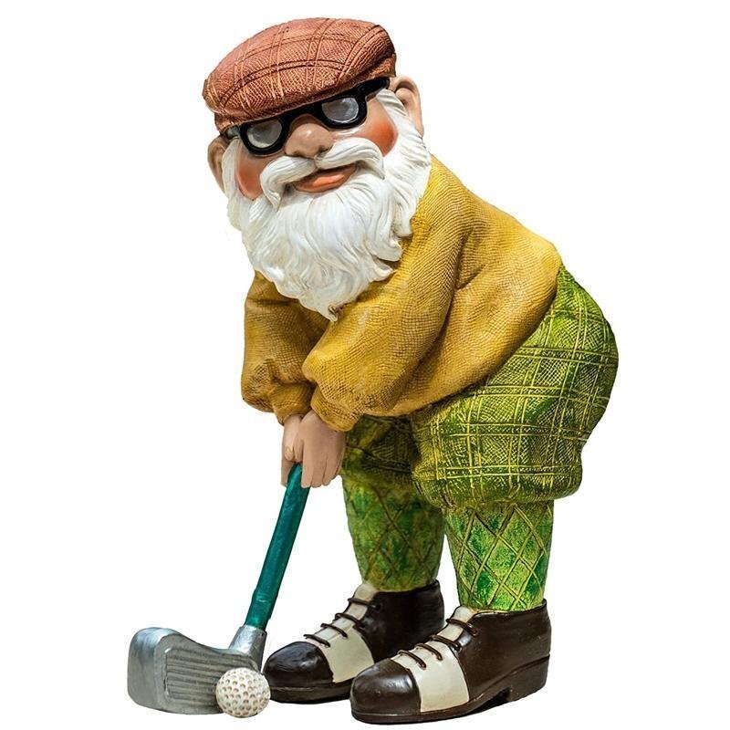Outdoor Gnome Ornaments Golf Dwarf Resin Decors For Garden-xinru