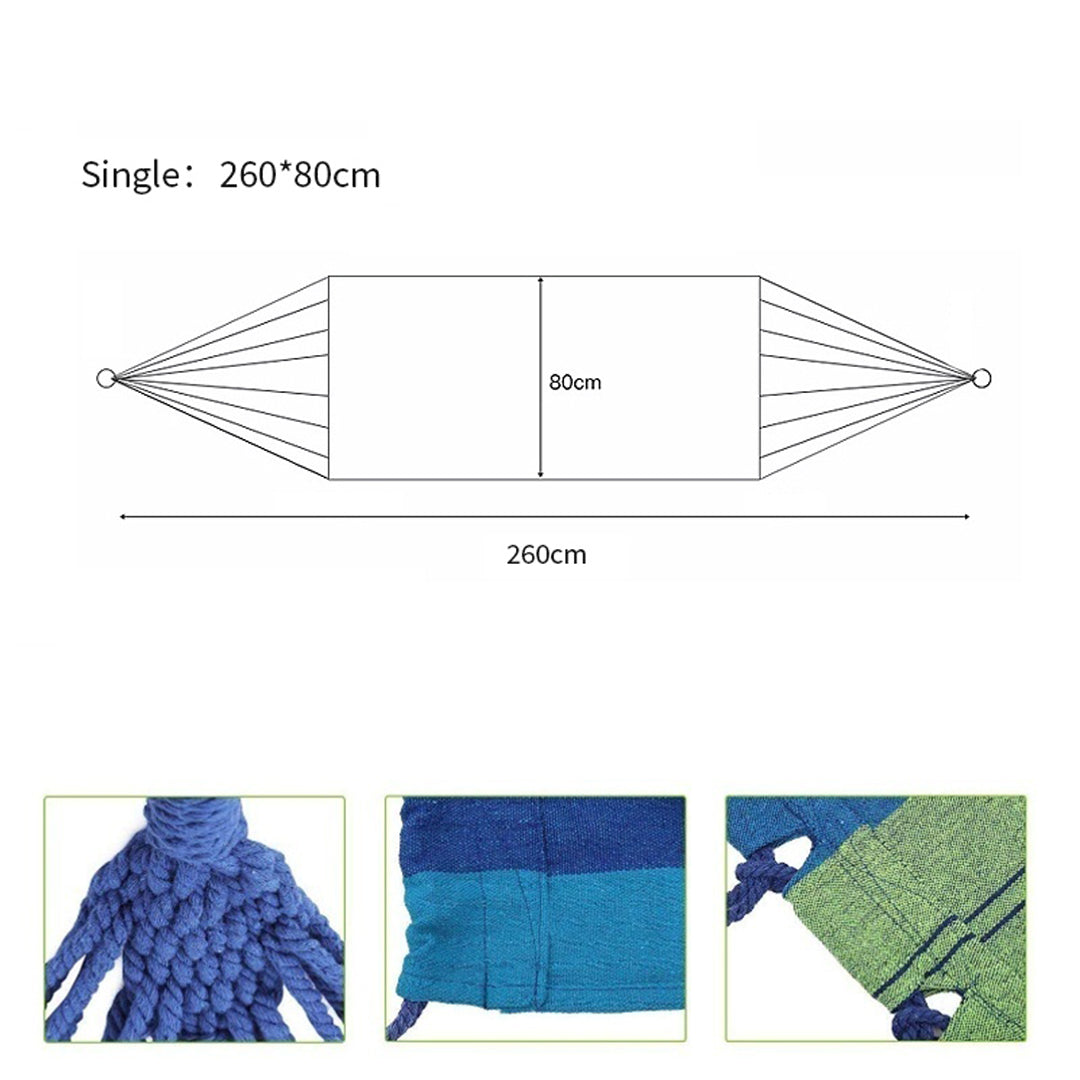 Outdoor Anti-rollover Hammock Portable Canvas Hammock Rainbow Swing-xinru