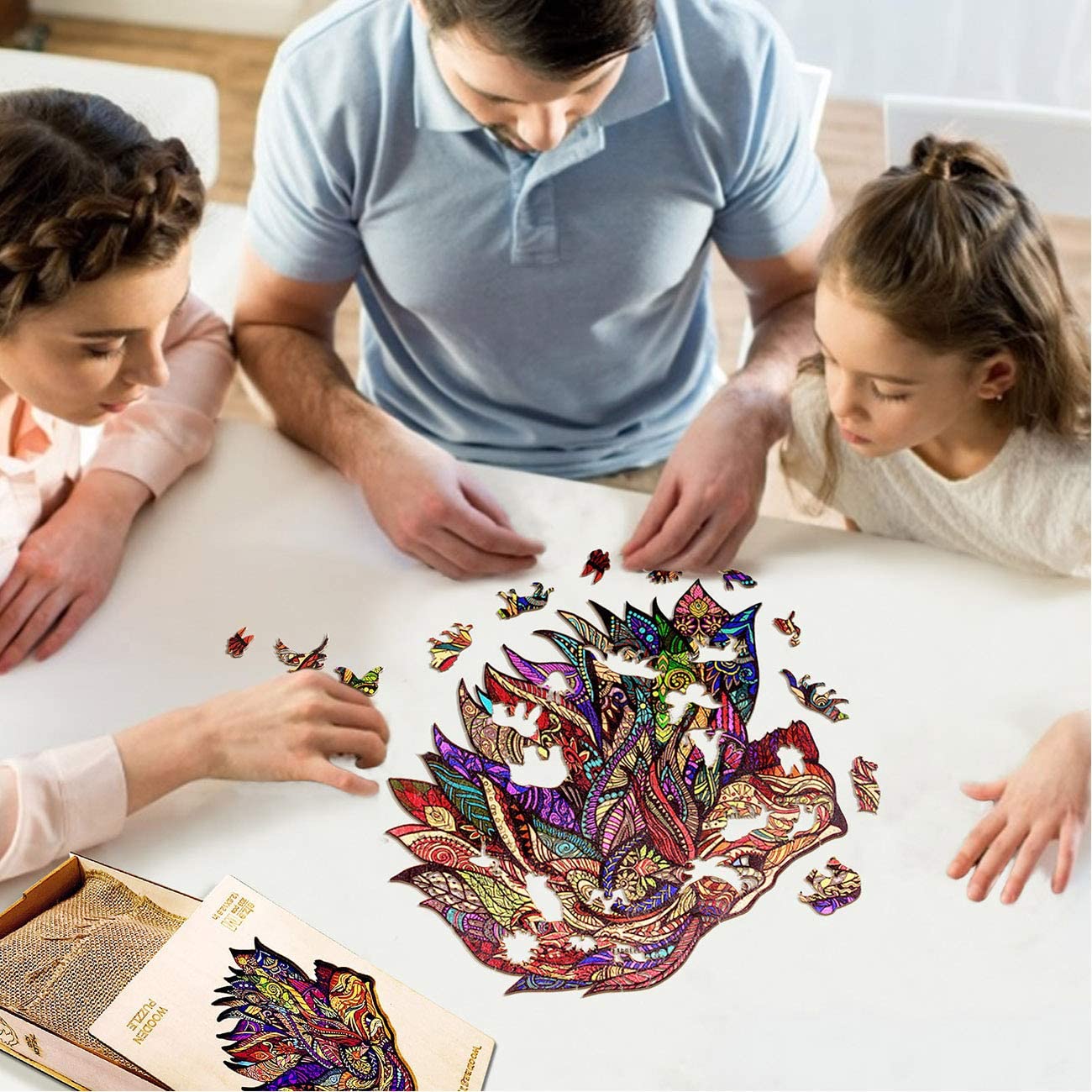 Unique Shape Wooden Jigsaw Puzzles - Lion King-xinru