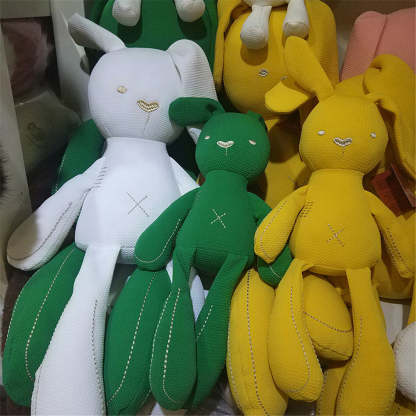 Cute Cartoon Baby Soothe Plush Rabbit Doll Children's Birthday Decoration Gift-xinru