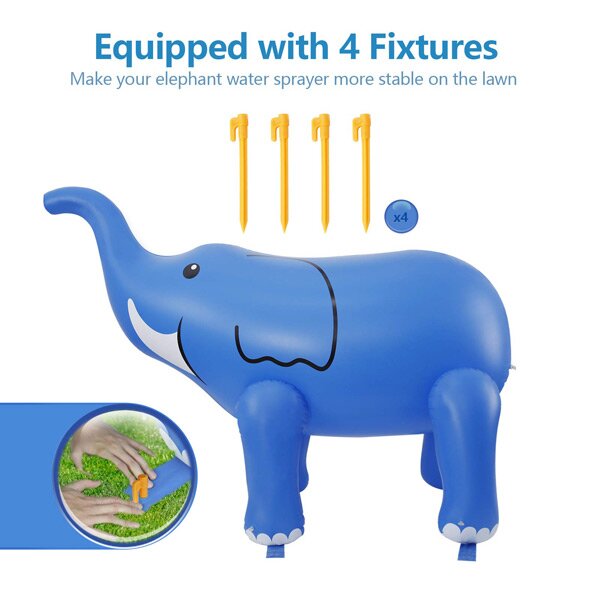 Giant Elephant Inflatable Sprinkler Kids Summer Swimming Party Toy-xinru