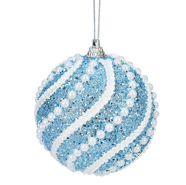 Sparkly All Over Christmas Ball Ornaments, Set of 4-xinru shop