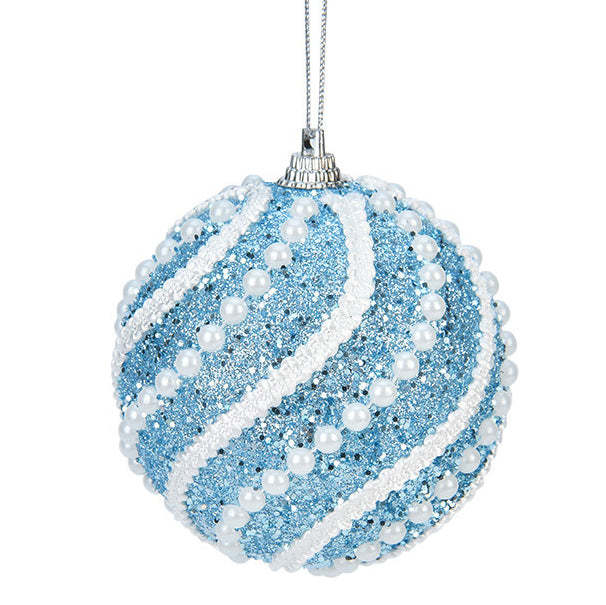 Sparkly All Over Christmas Ball Ornaments, Set of 4-xinru shop