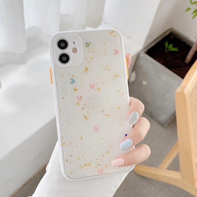Cute Glitter Hearts Case-xinru
