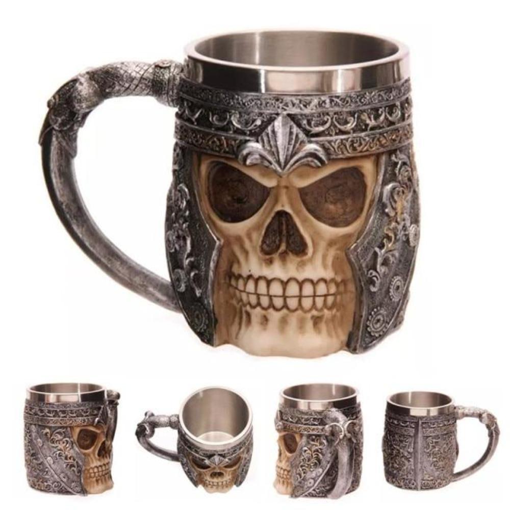 Viking Warrior Horned Skull Tankard-xinru