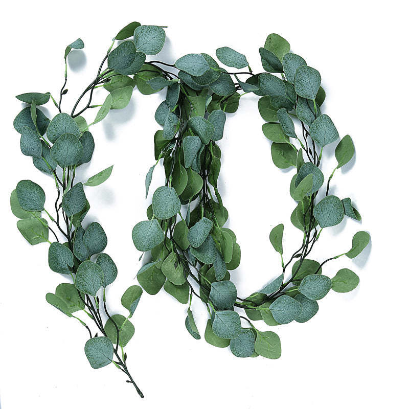 Party Wedding Decoratinon Ivy Leaves Artificial Eucalyptus Garland-xinru