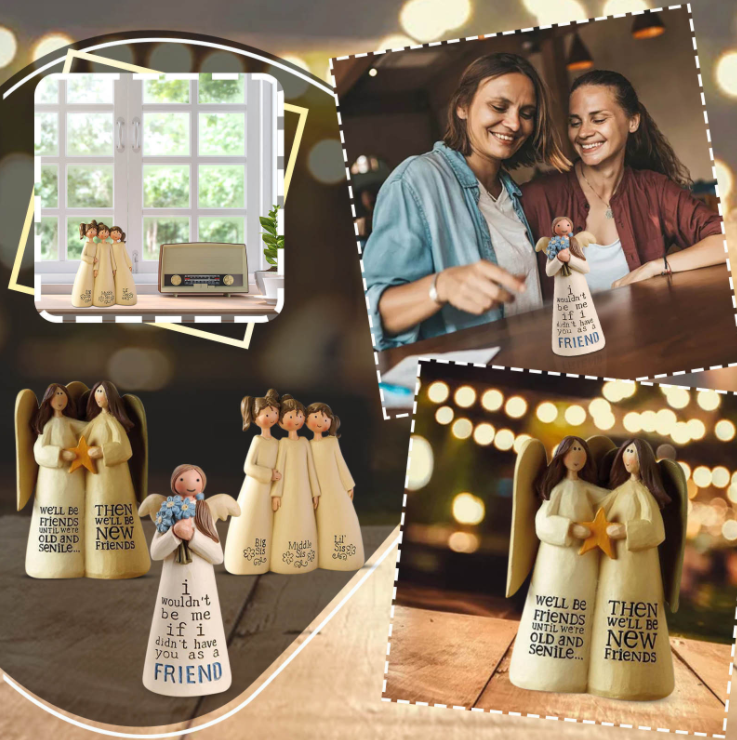 Christmas decoration celebrating sisters friendship sculpture-xinru shop