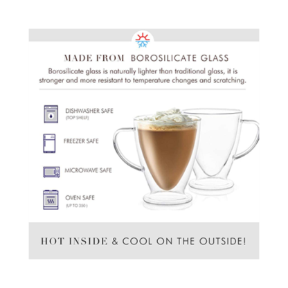 Transparent Double Layer Insulated Glass Coffee Cup-xinru