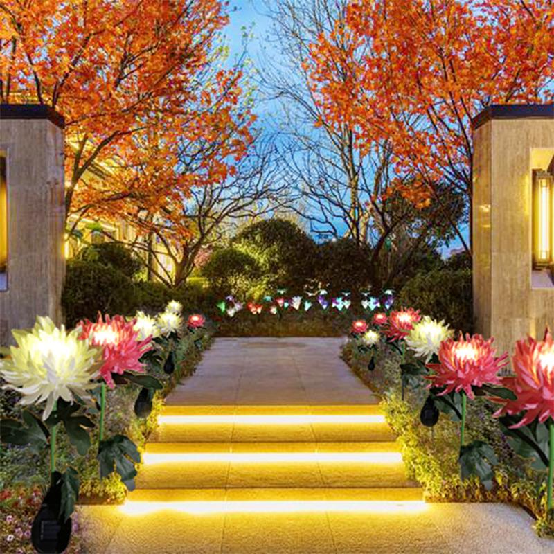 2 Pack Solar Chrysanthemum Garden Light-xinru shop