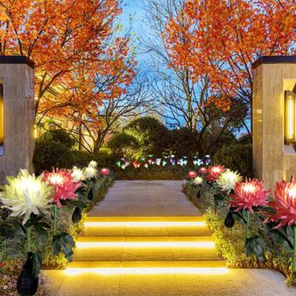 2 Pack Solar Chrysanthemum Garden Light-xinru shop