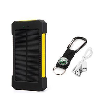 20000mAh Dual-USB Waterproof Solar Portable  Compass Battery Charger-xinru