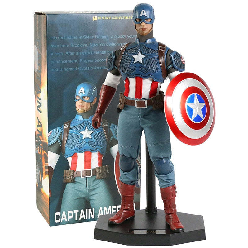 1/6 Scale SuperHero Captain America Action Figure Model Toy-xinru
