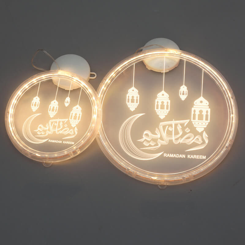 Eid Ramadan Moon Castle LED Decorative Windows Light-xinru