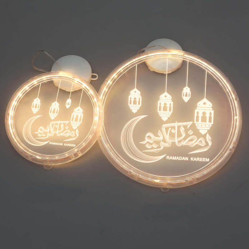 Eid Ramadan Moon Castle LED Decorative Windows Light-xinru