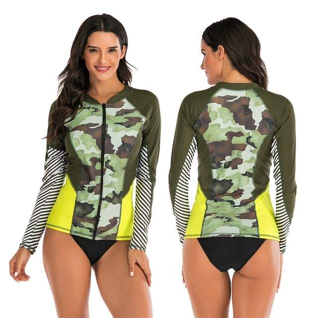 Stylish Lady's Long-sleeve Swimsuit-xinru