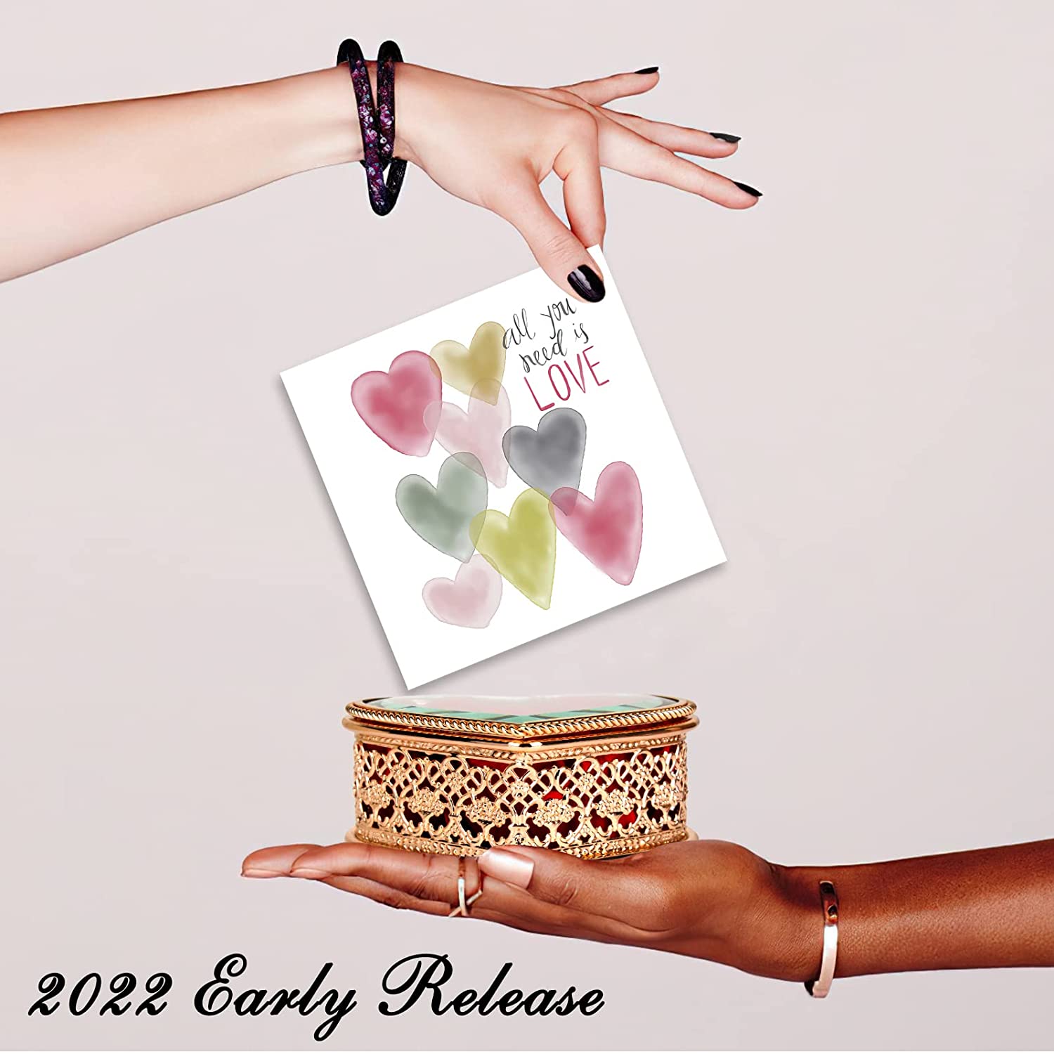 Mother's Day Gift Preserved Red Roses In Heart-shaped Hollow Jewelry Box Gift-xinru