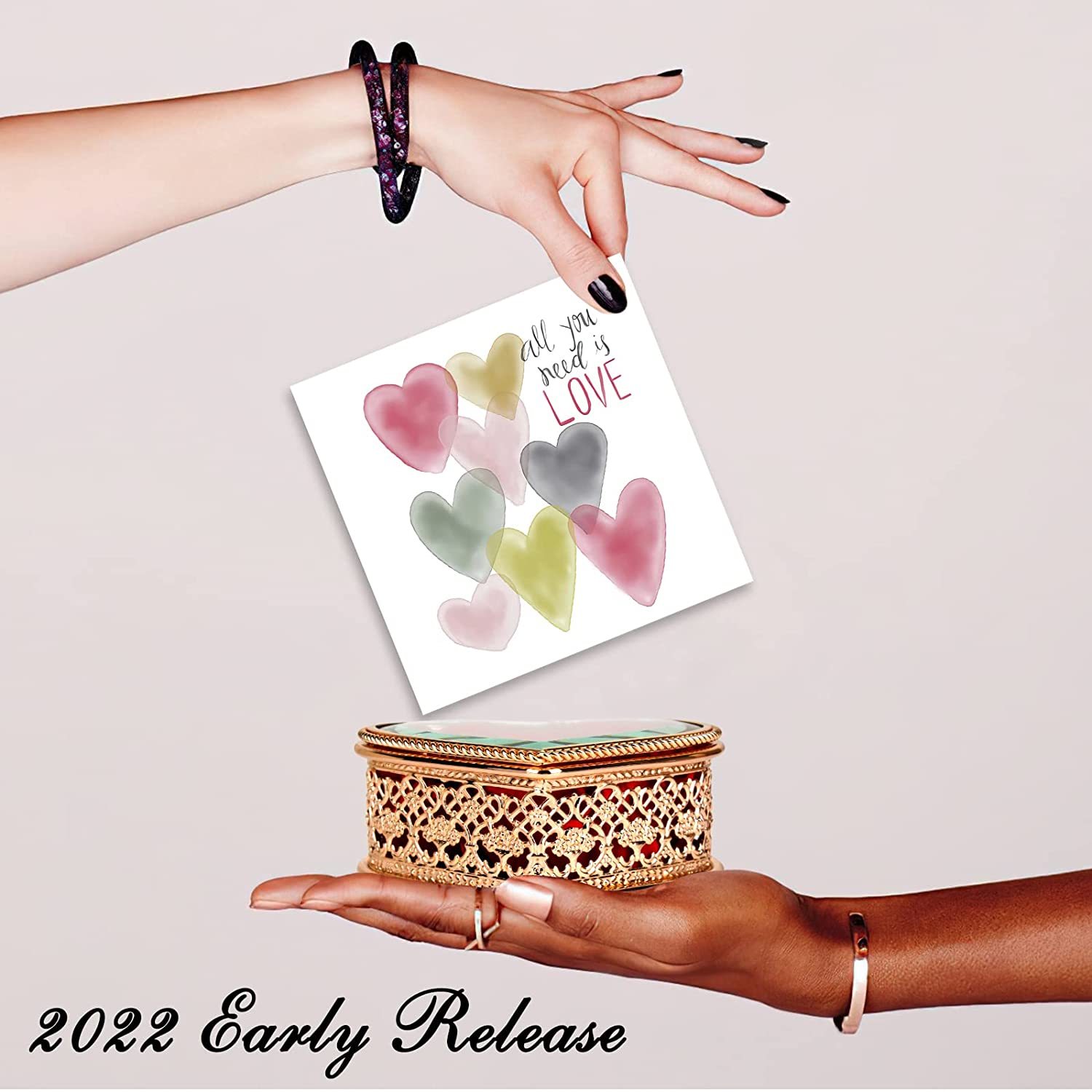 Mother's Day Gift Preserved Red Roses In Heart-shaped Hollow Jewelry Box Gift-xinru