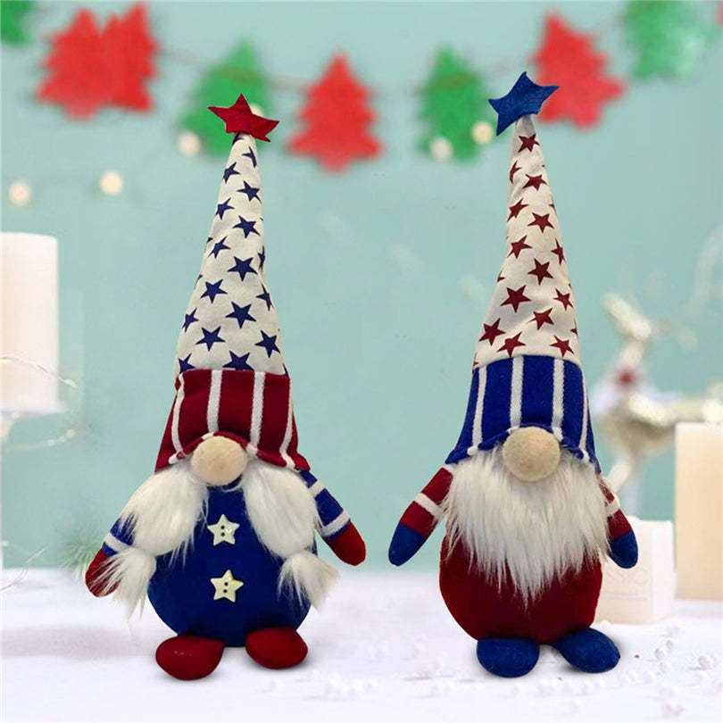 Independence Day Patriotic Gnome Desktop Decoration-xinru