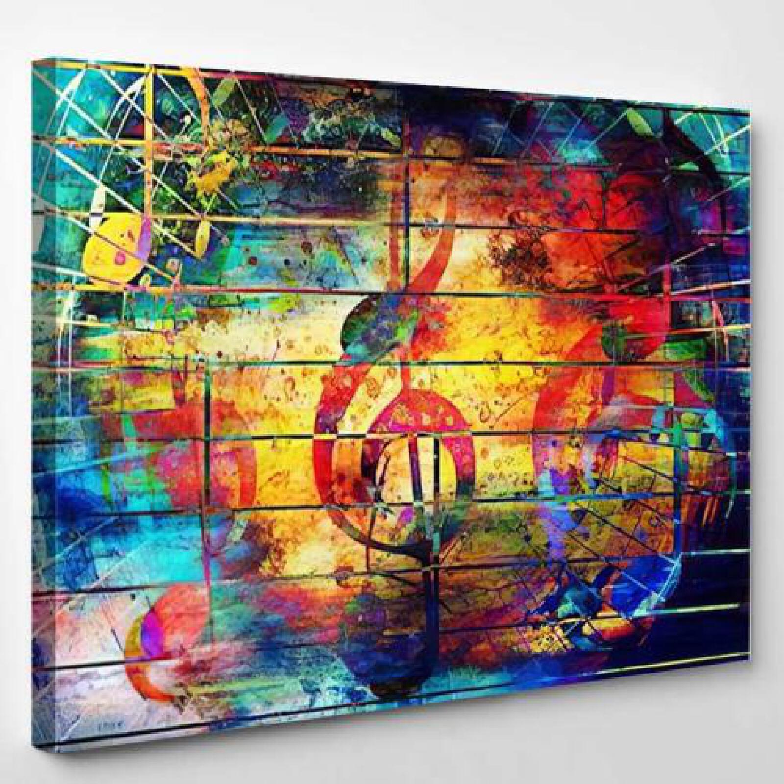 Beautiful Abstract Colorful Collage Music Notes-xinru shop