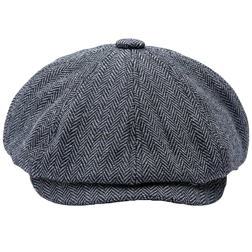 Classy Men Grey Vintage Newsboy Cap-xinru