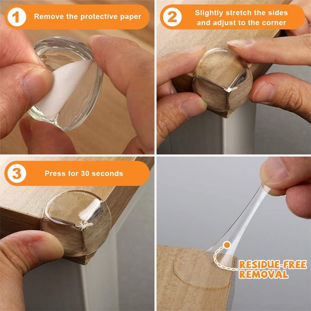 Baby Safety Desk Corner Protection Silicone Safety Mat Transparent Ball-xinru