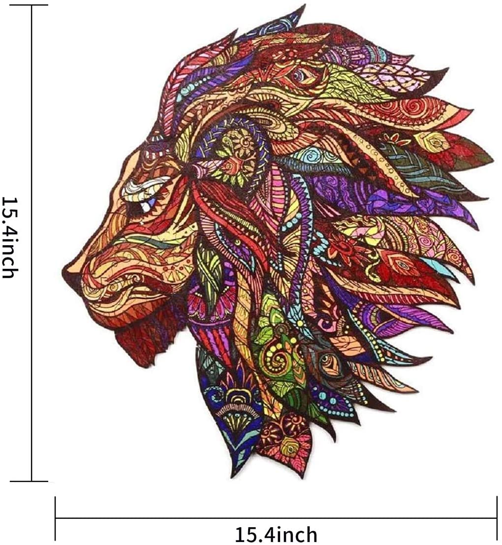 Unique Shape Wooden Jigsaw Puzzles - Lion King-xinru