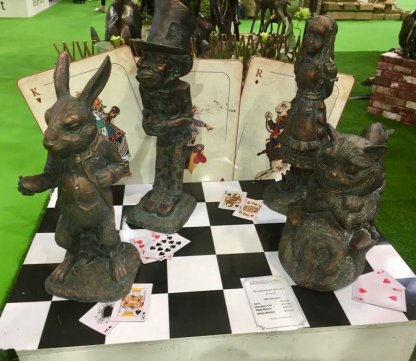 Dwarf Doll Alice In Wonderland Set Resin Garden Ornaments-xinru