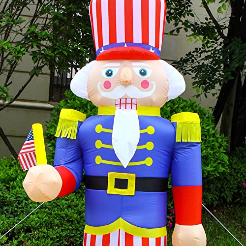 Inflatable Nutcracker Soldier 4th Of July Patriotic Independence Day Garden Ornament-xinru