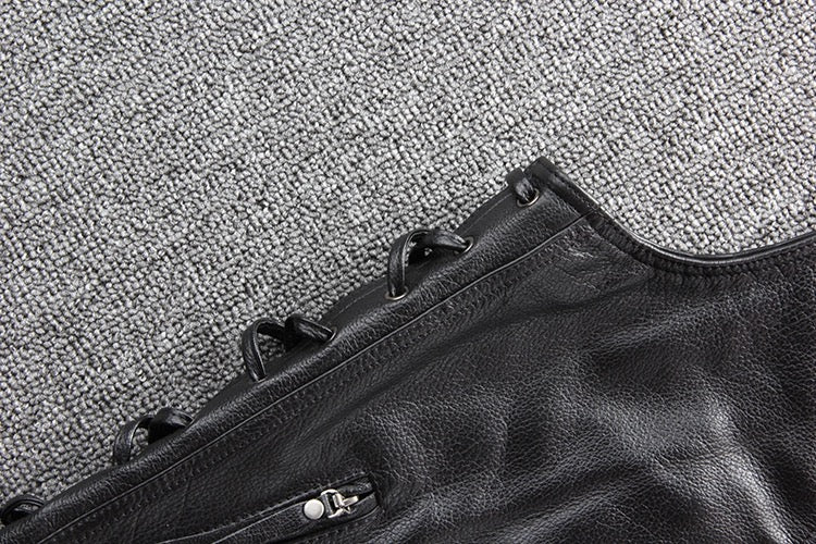 Motorcycle Chain Leather Vest-xinru shop