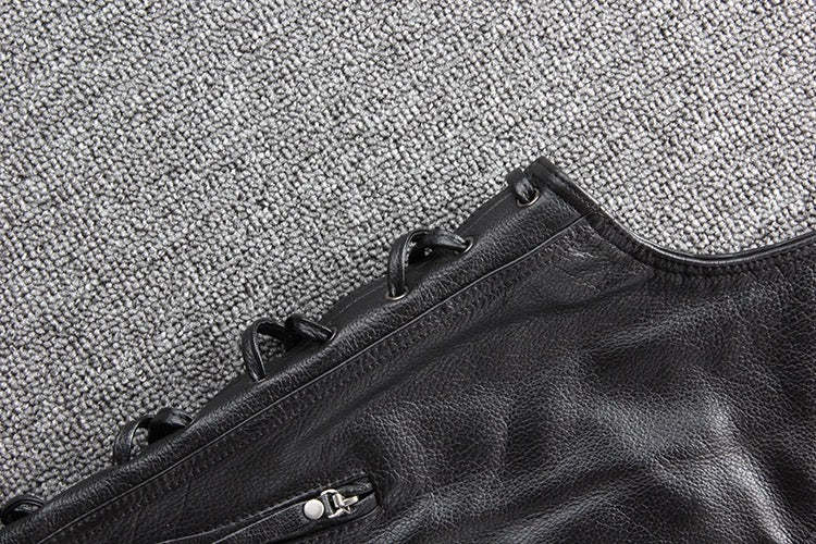 Motorcycle Chain Leather Vest-xinru shop