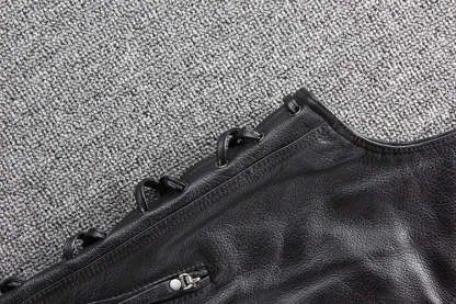 Motorcycle Chain Leather Vest-xinru shop