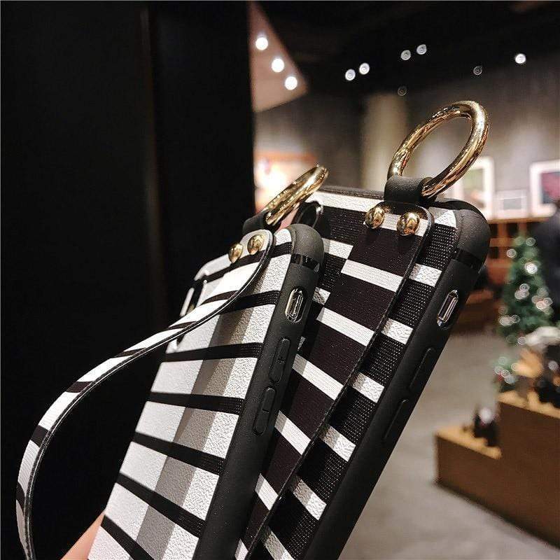 Wrist Strap Stripes Case-xinru