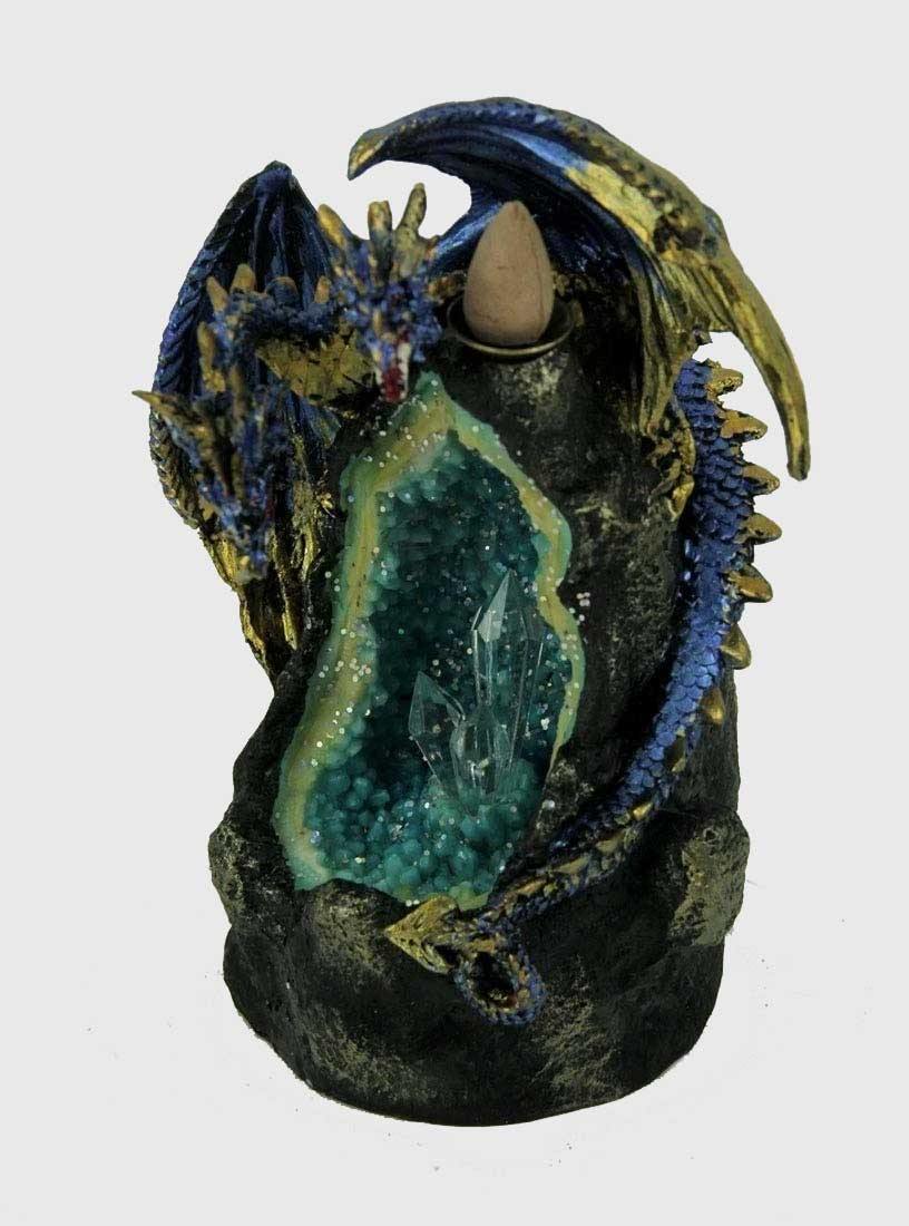 Crystal Cavern Dragon LED Backflow Incense Burner Nightlight-xinru