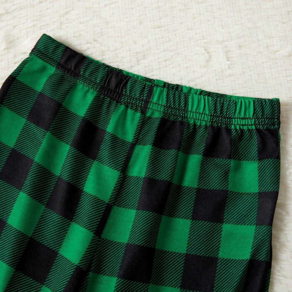 Plus Size Plus Size Christmas Green Plaid Custom 2021 Print Family Matching Raglan Long-sleeve Pajamas Sets-xinru shop