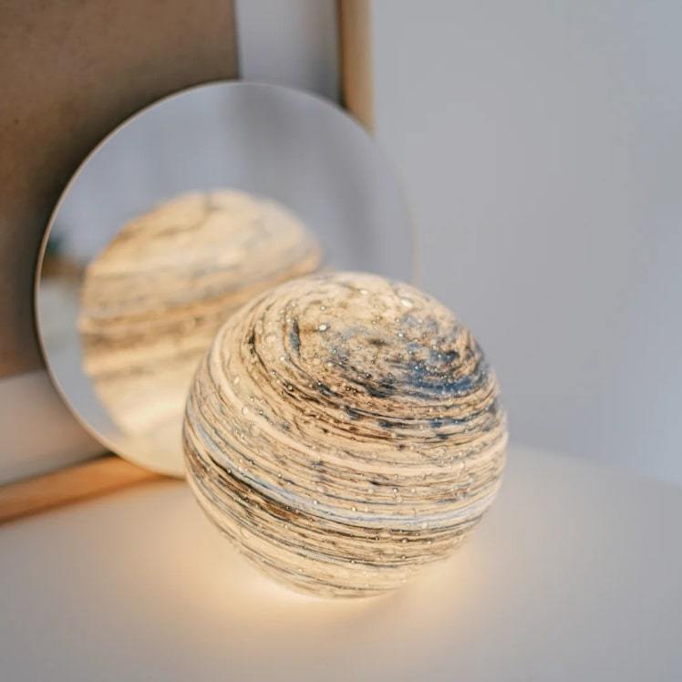 Glass Dome Lamp Sphere Round Ball Planet Moon Night Light-xinru