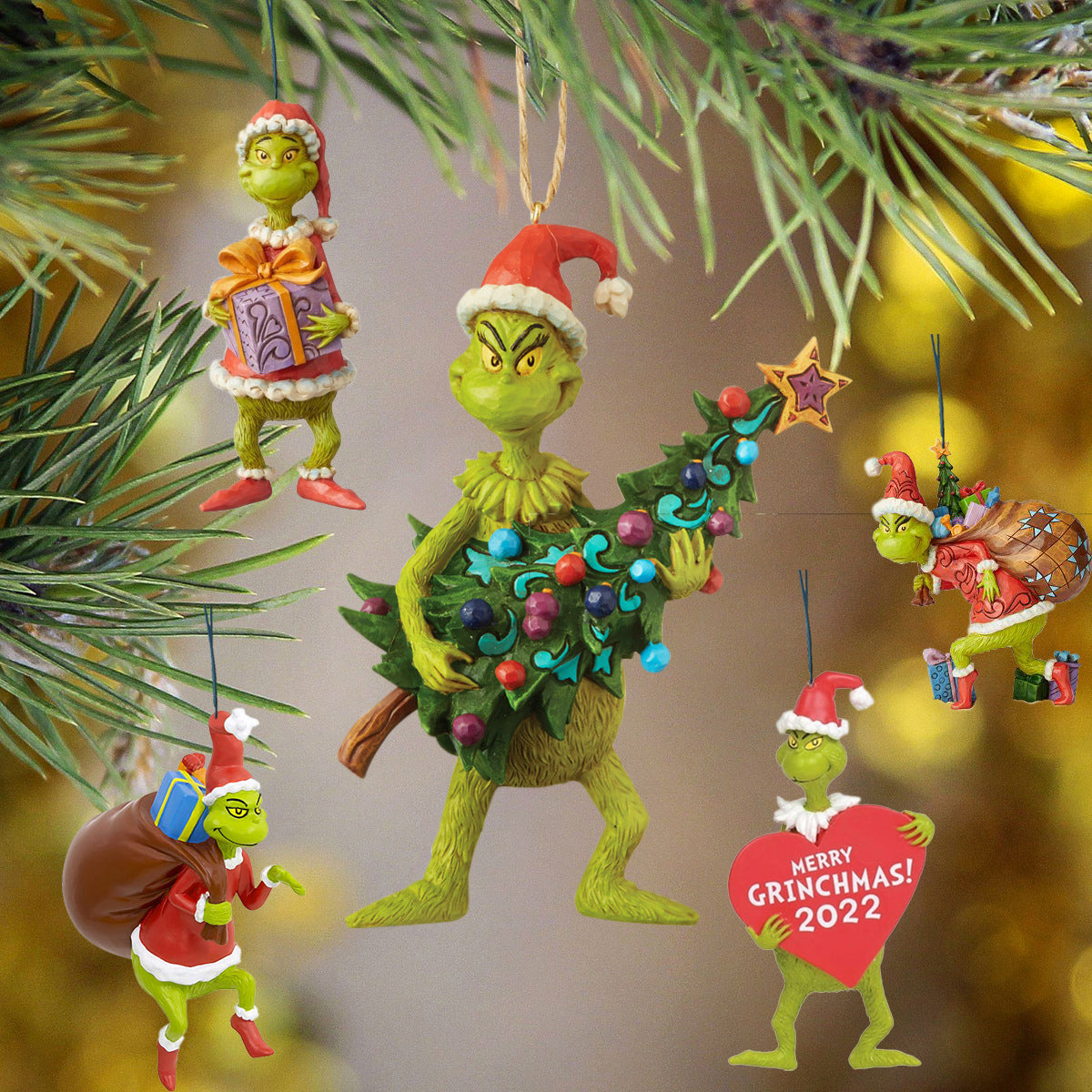 Grinch Christmas tree ornaments-xinru shop
