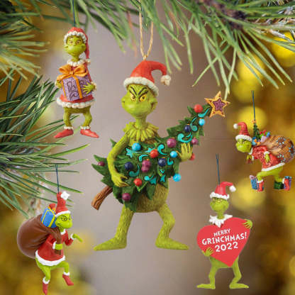 Grinch Christmas tree ornaments-xinru shop