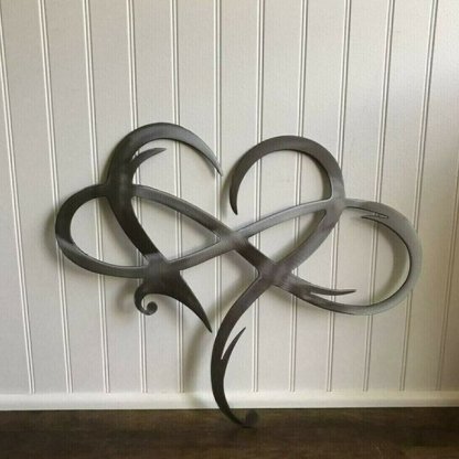 Steel Infinity Heart Wall Decor Metal Wall Art Unique Gift-xinru