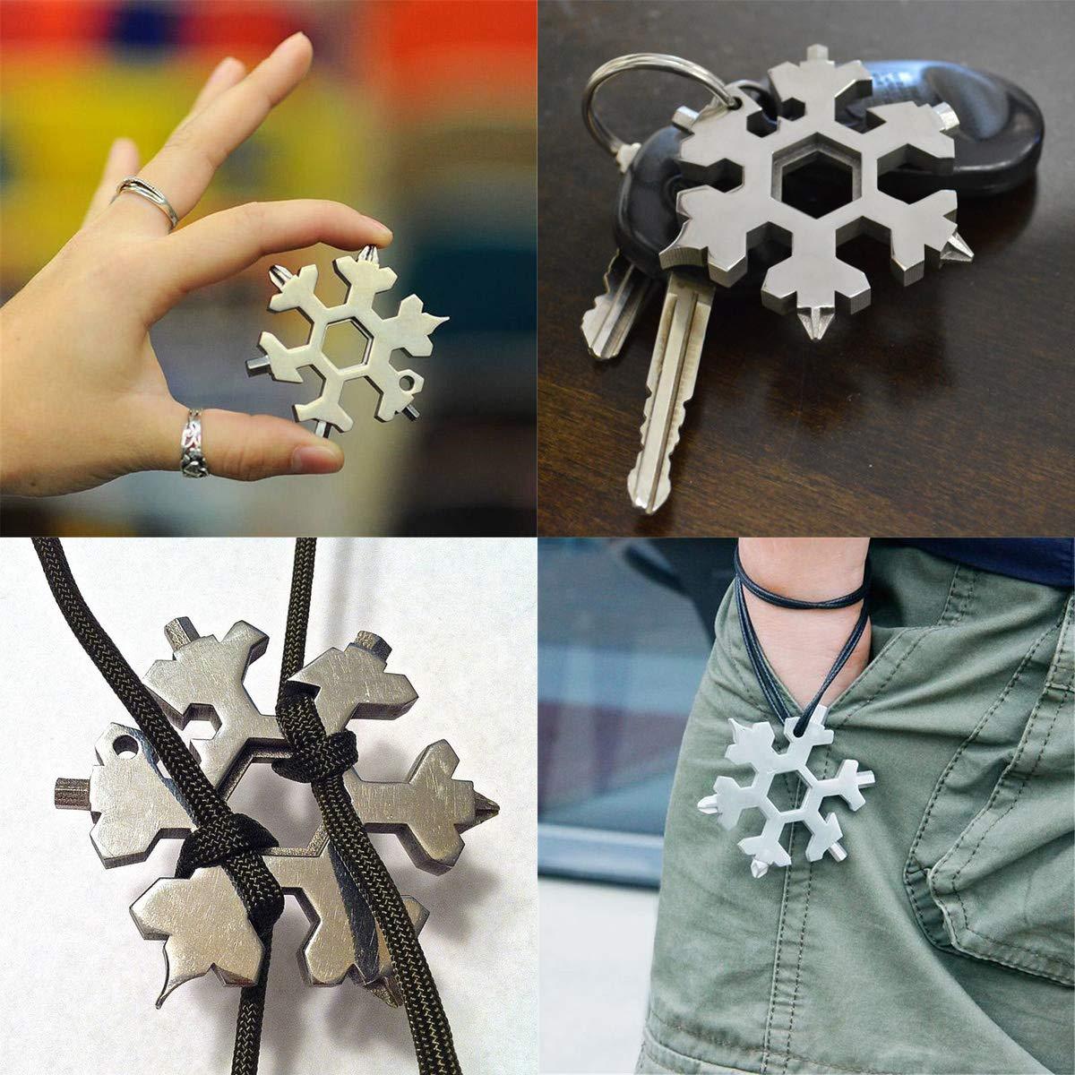 Portable 18 In 1 Mini Snowflake Multi Pocket Tool Spanner-xinru