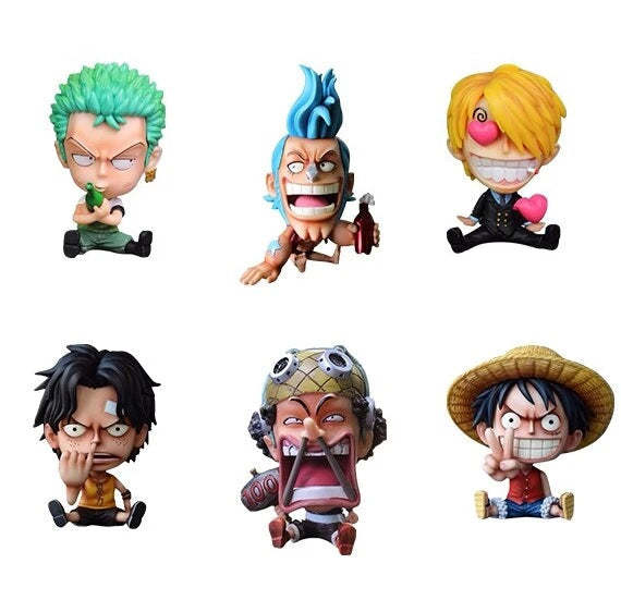 Anime One Piece Naughty Kid Pirates Action Figure Model Toy-xinru