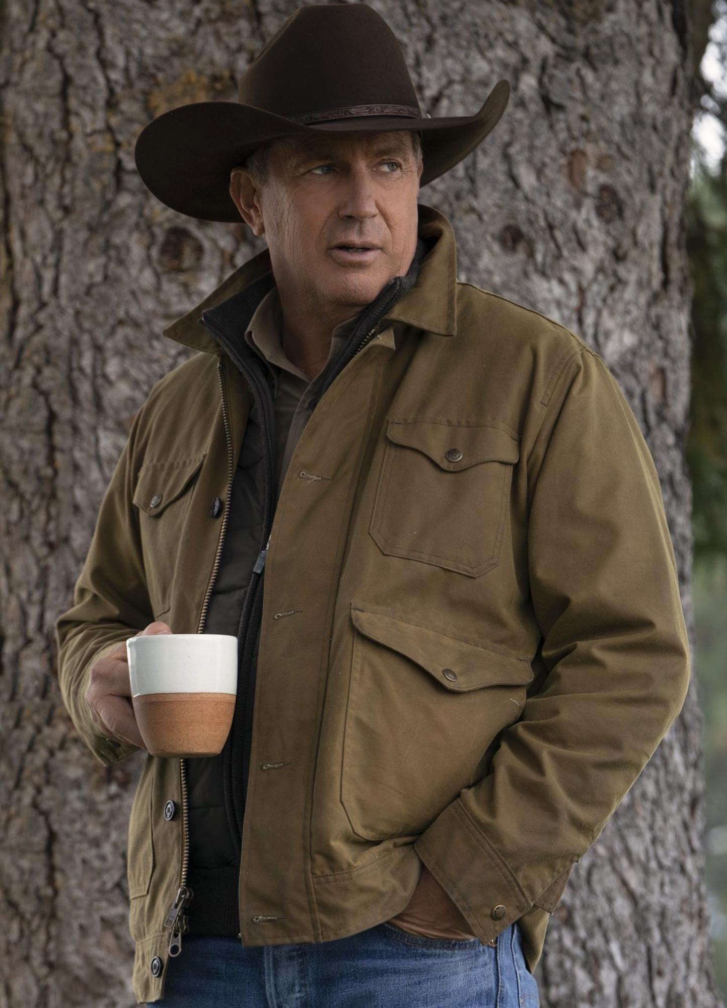 Kevin Costner Yellowstone John Dutton Vintage Style Cotton Jacket-xinru shop