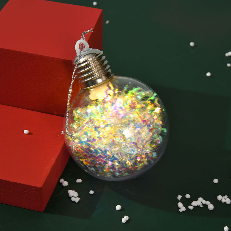 Snowman LED Bulb Light Christmas Tree Ball Ornaments, Set of 2-xinru shop