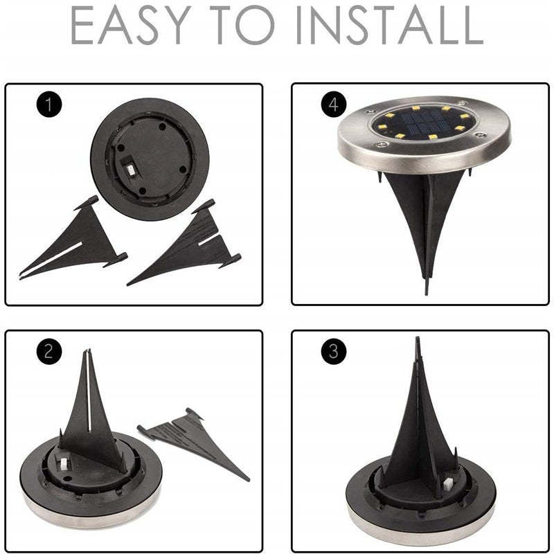 Outdoor Waterproof LED Solar Disc Light-xinru