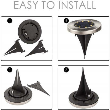 Outdoor Waterproof LED Solar Disc Light-xinru