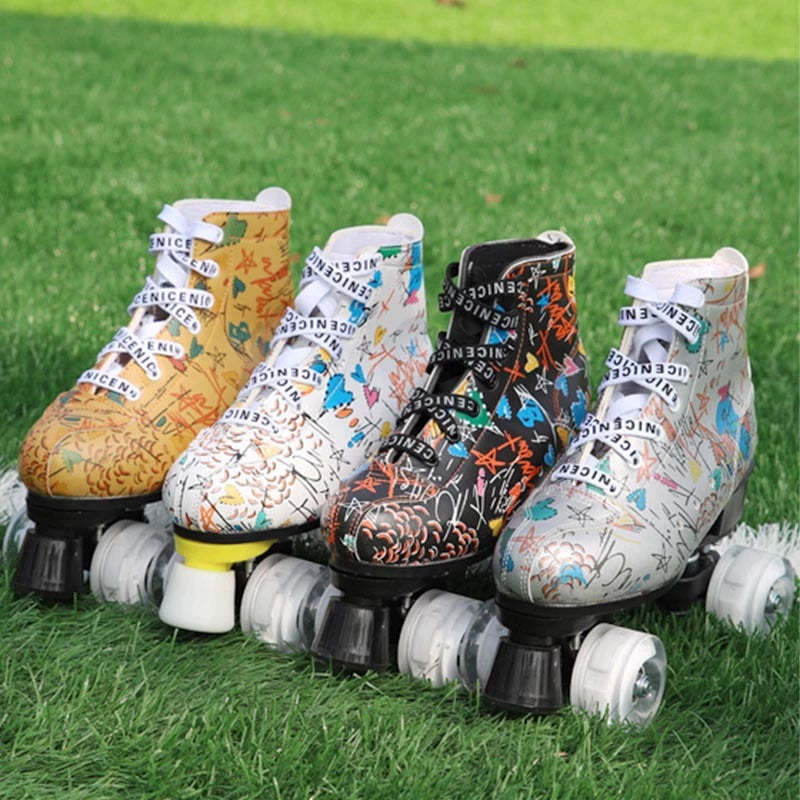 Colorful Graffiti Roller Skates-xinru shop